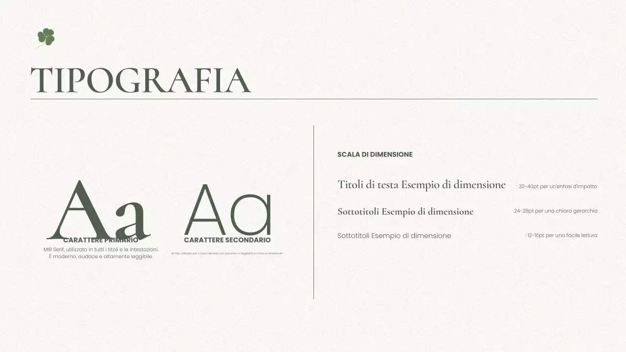 linea guida del marchio minimalista sage