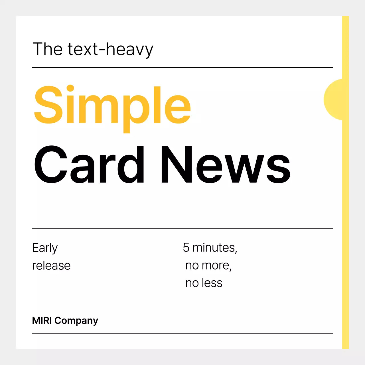 Yellow Minimalist News Announcement Instagram Carousel