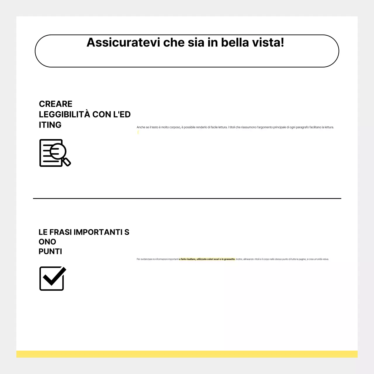 Giallo Semplice annuncio di notizie