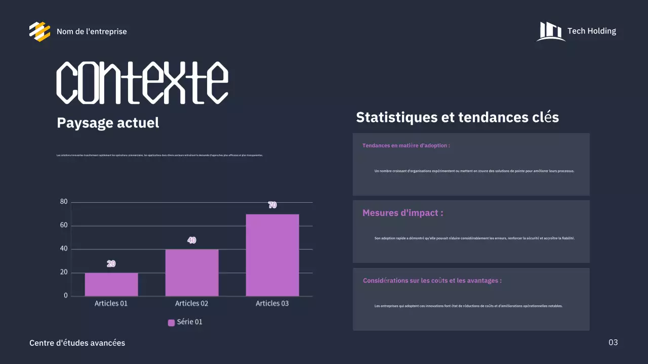 présentation de la conférence blue modern