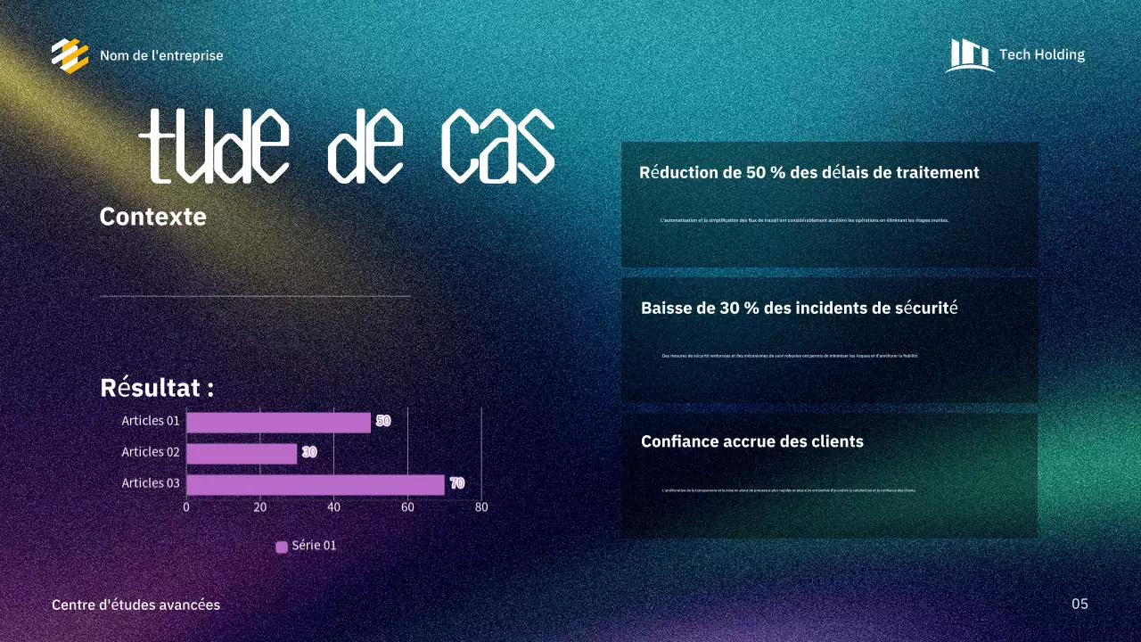 présentation de la conférence blue modern