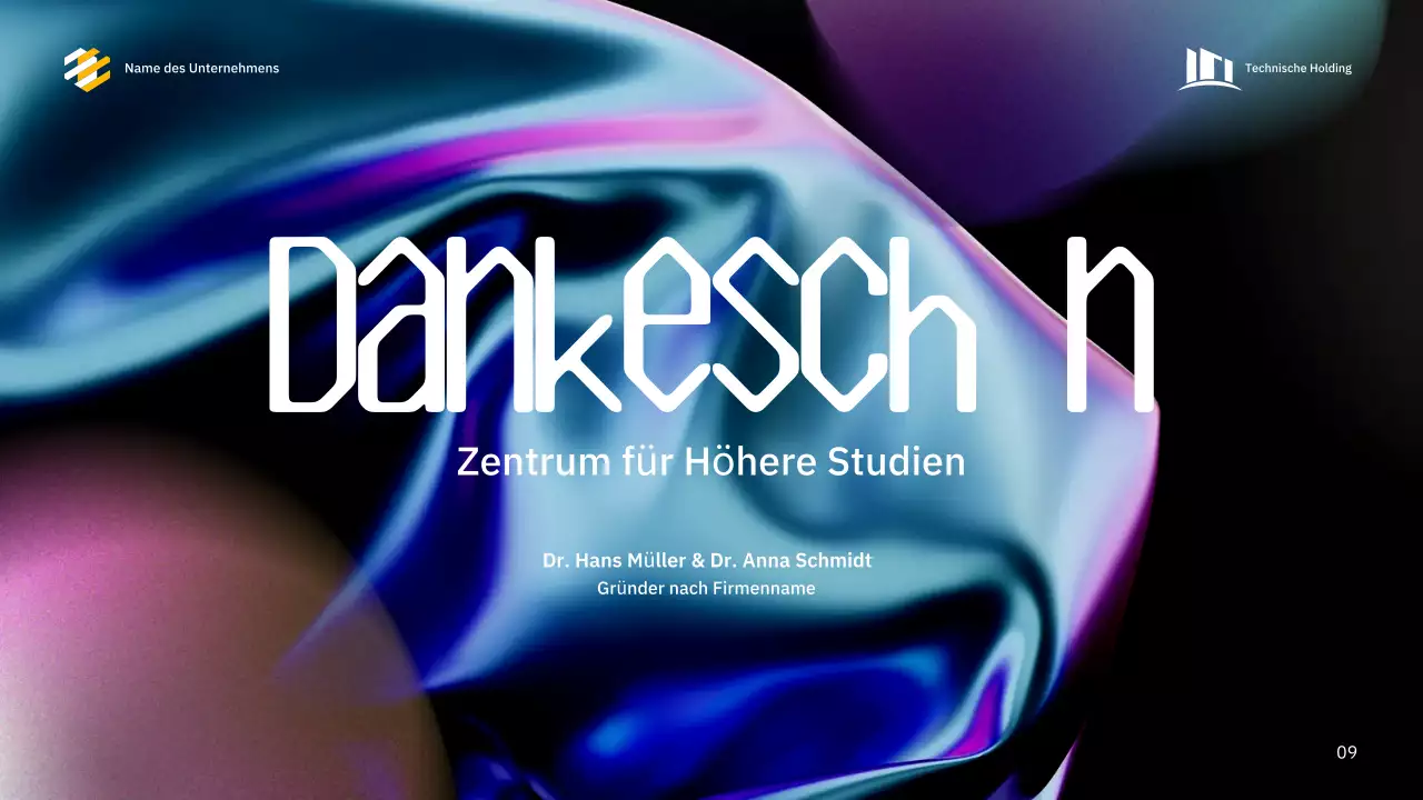 blue modern Konferenzpräsentation