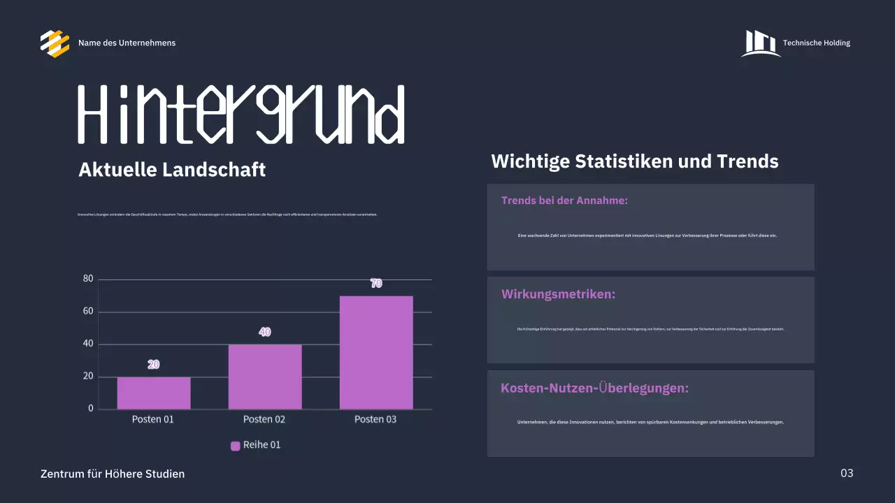 blue modern Konferenzpräsentation