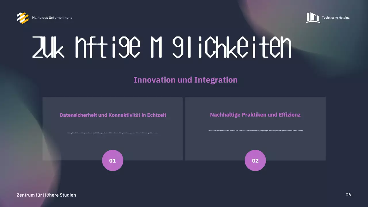 blue modern Konferenzpräsentation