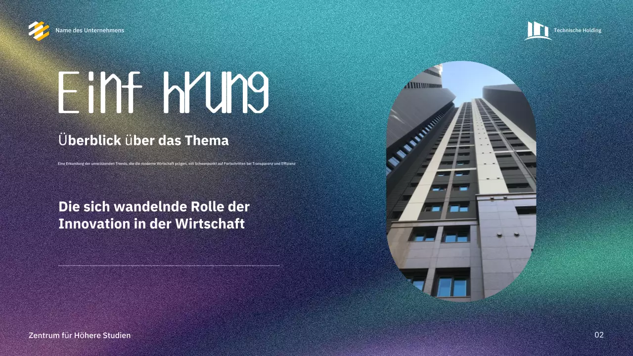 blue modern Konferenzpräsentation