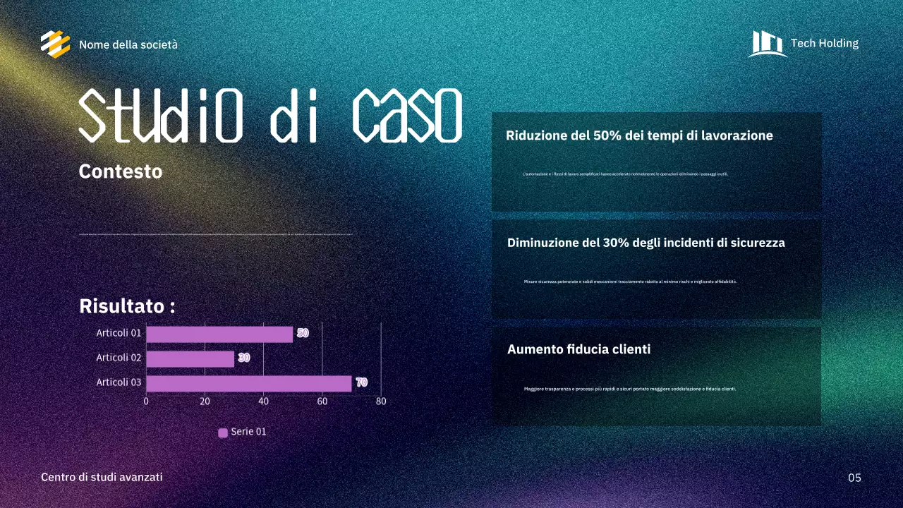 presentazione della conferenza blue modern