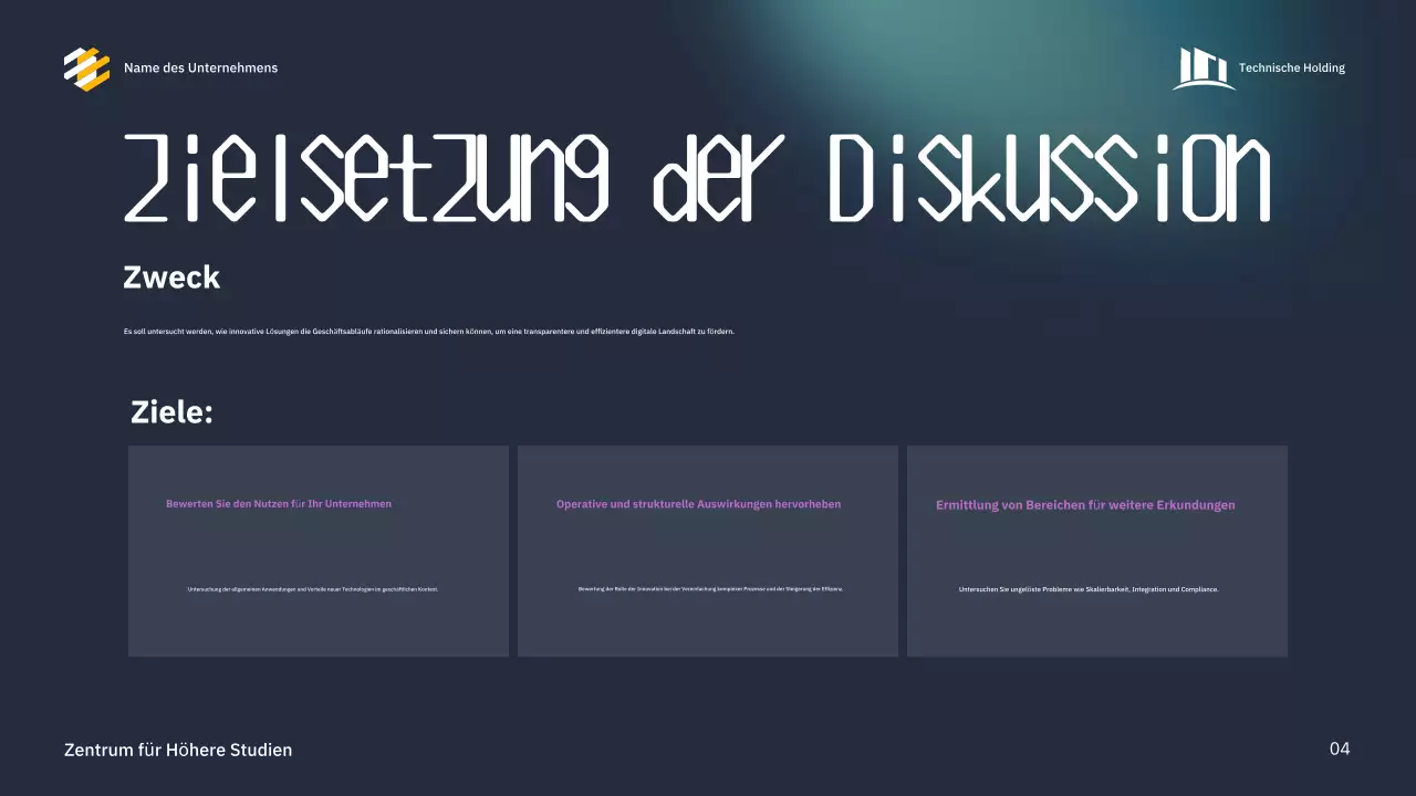 blue modern Konferenzpräsentation