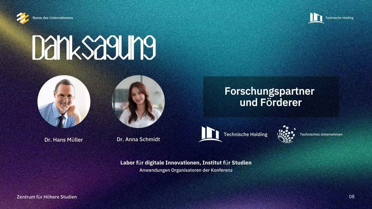 blue modern Konferenzpräsentation