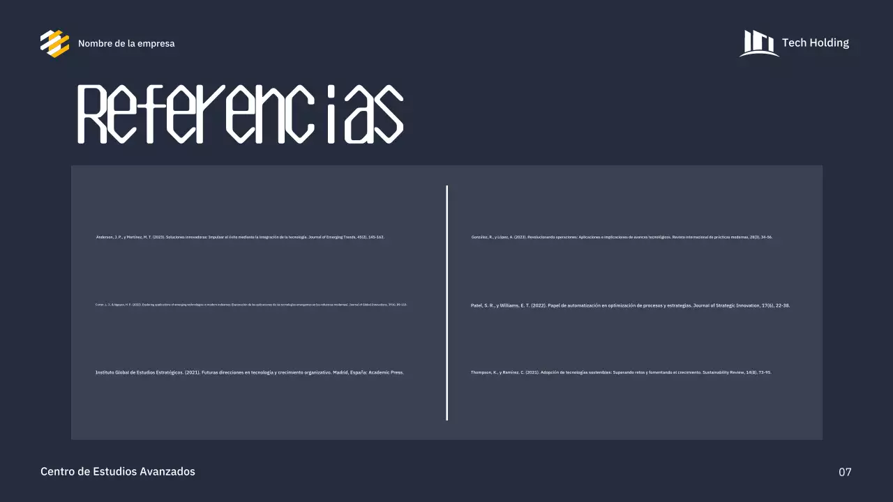 presentación de la conferencia blue modern