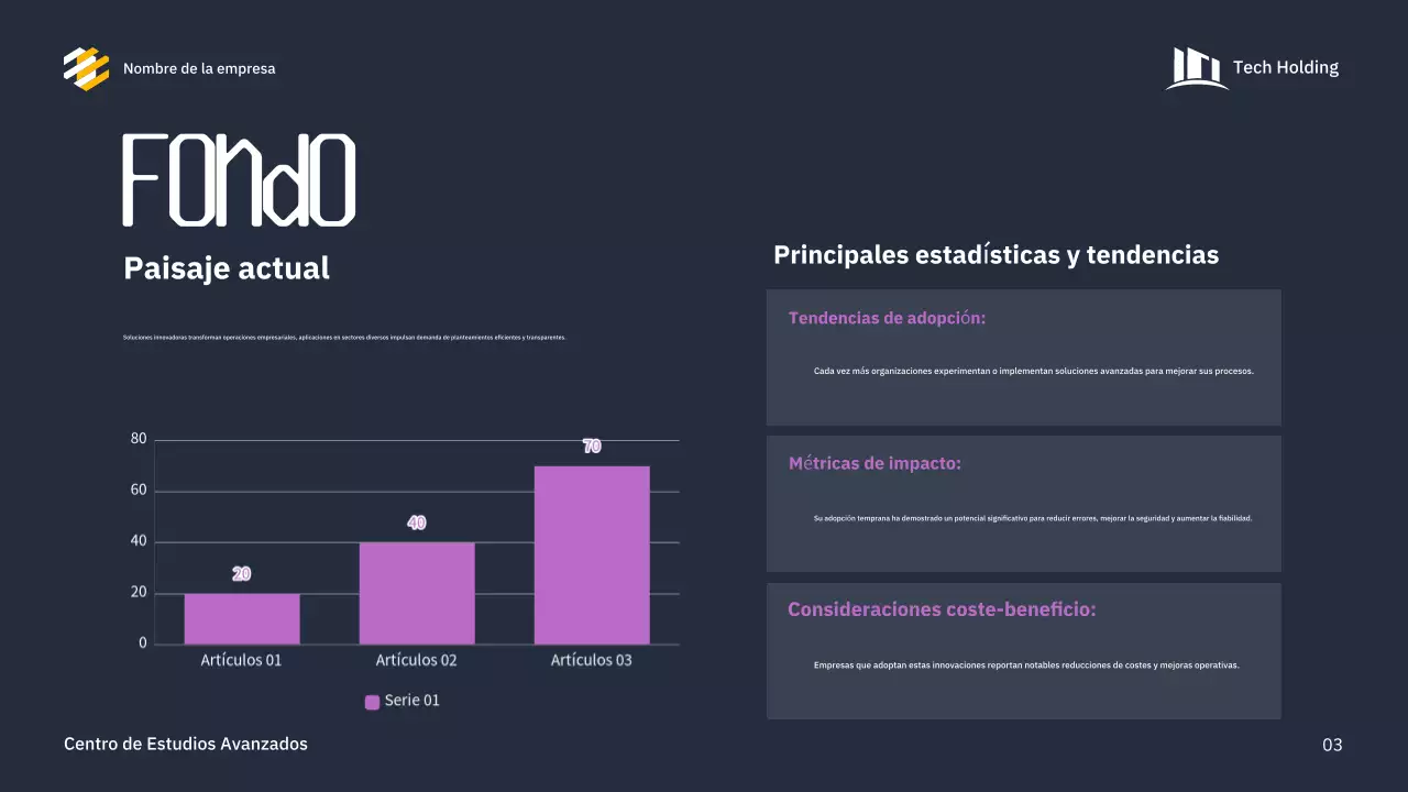 presentación de la conferencia blue modern