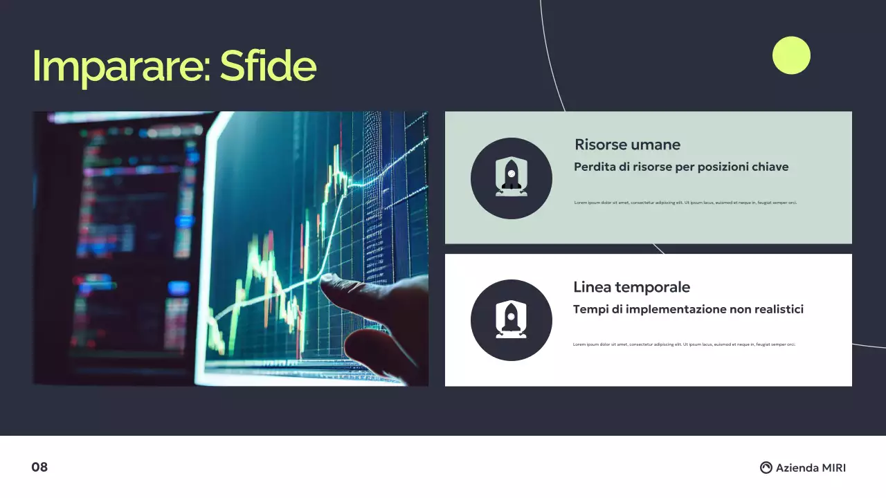 Grigio scuro Verde Moderno Rapporto d'affari Presentazione