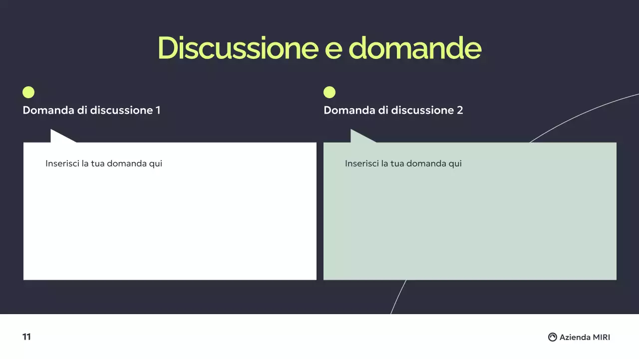 Grigio scuro Verde Moderno Rapporto d'affari Presentazione