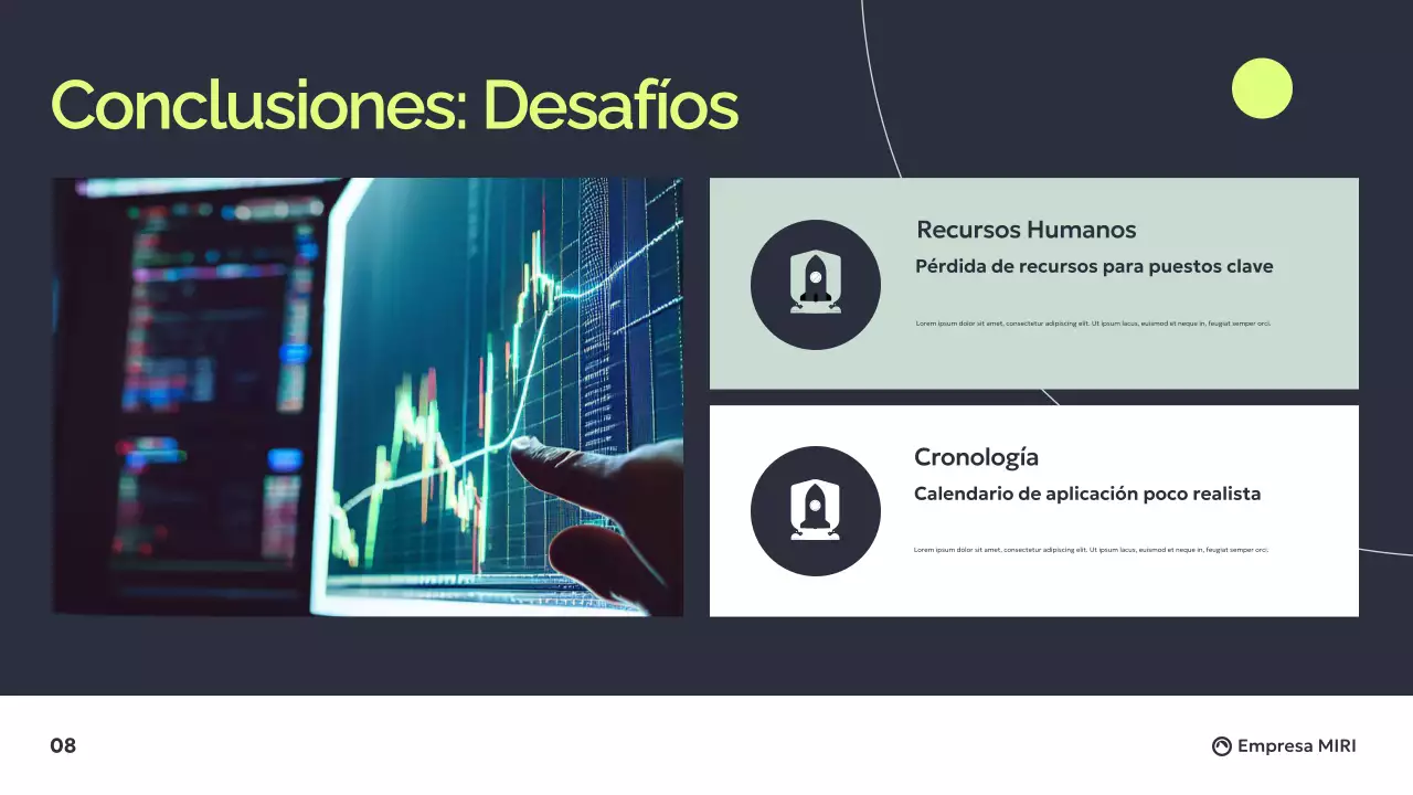 Gris Oscuro Verde Moderno Presentación de Informe Empresarial