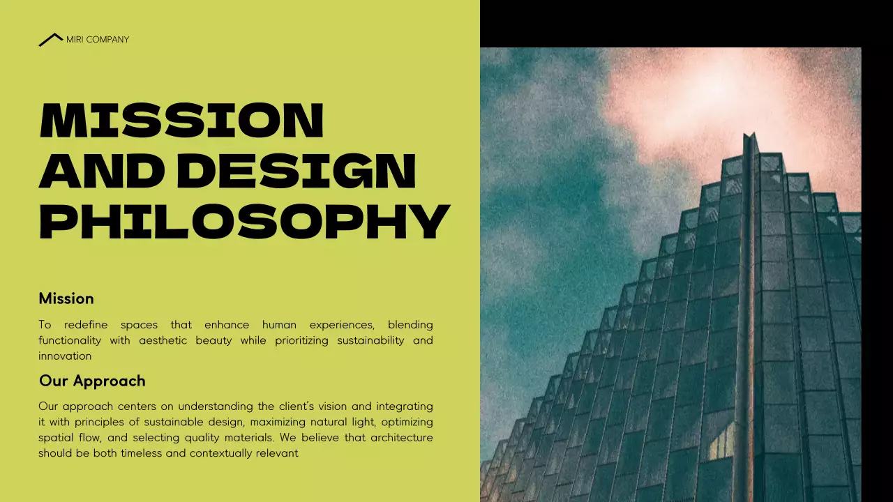 Black Modern Architecture Portfolio Presentation