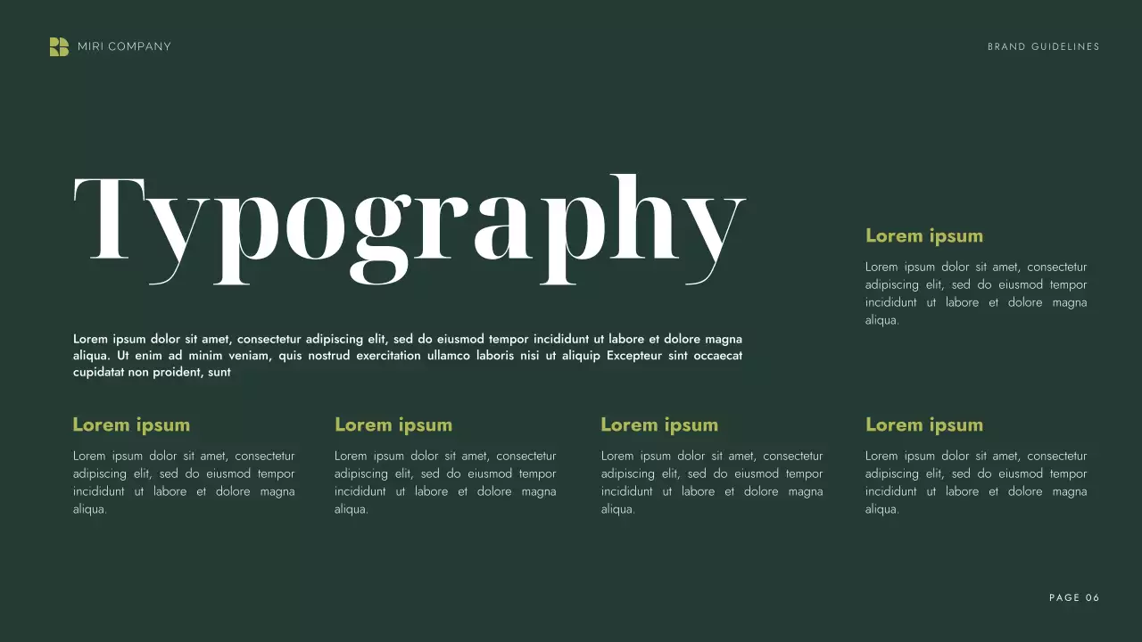 Green Professional Brand Guideline Presentation