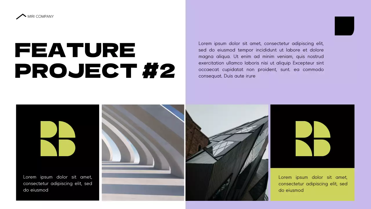 Black Modern Architecture Portfolio Presentation