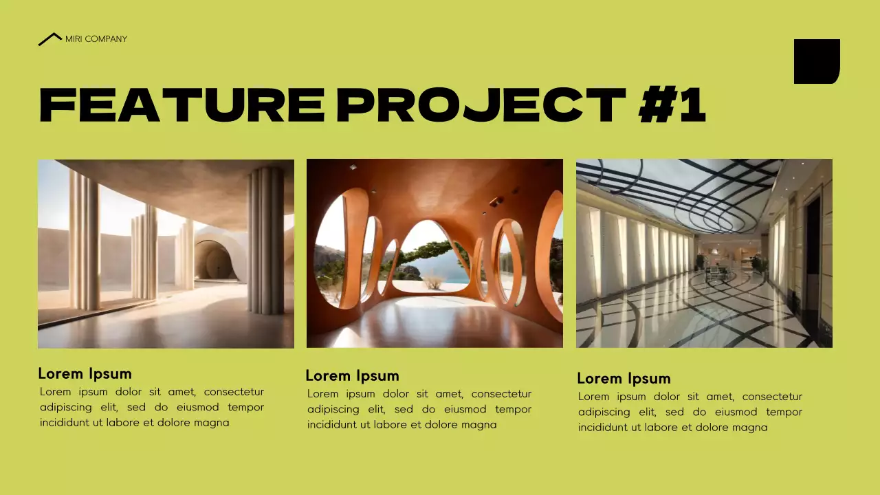 Black Modern Architecture Portfolio Presentation