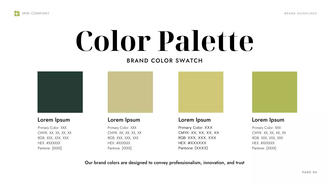 Green Professional Brand Guideline Presentation