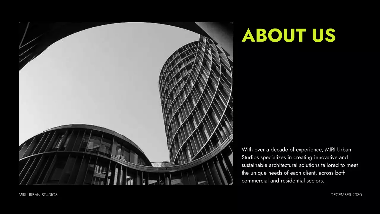 Neon Modern Architecture Portfolio Presentation