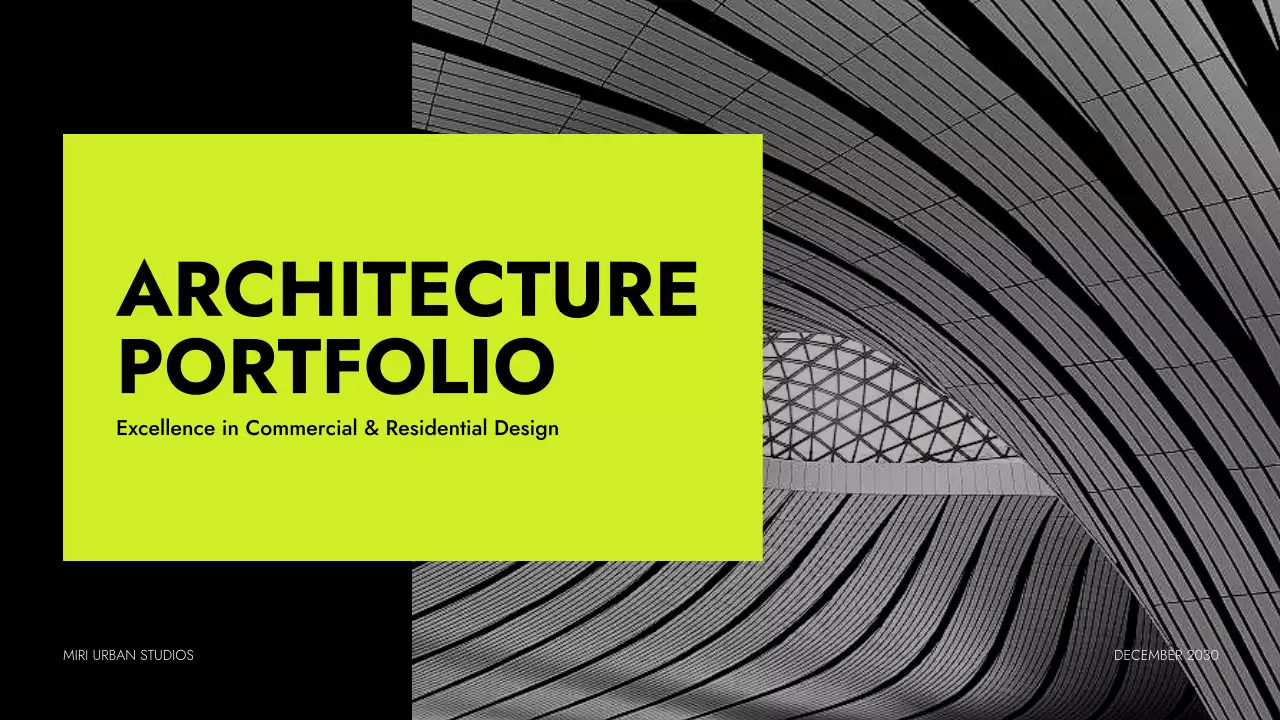 Neon Modern Architecture Portfolio Presentation