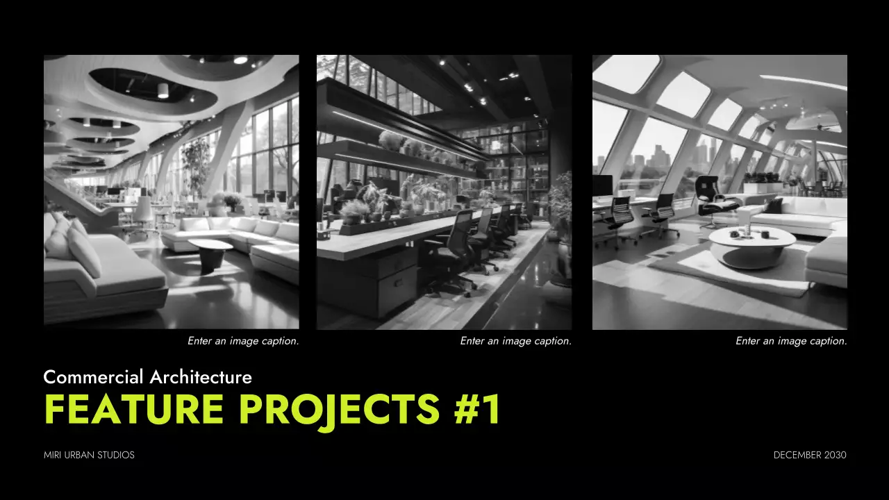 Neon Modern Architecture Portfolio Presentation