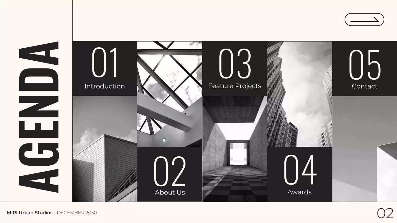 Black Modern Architecture Portfolio Presentation