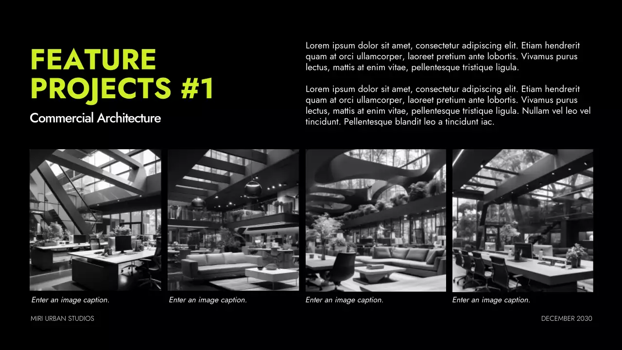 Neon Modern Architecture Portfolio Presentation