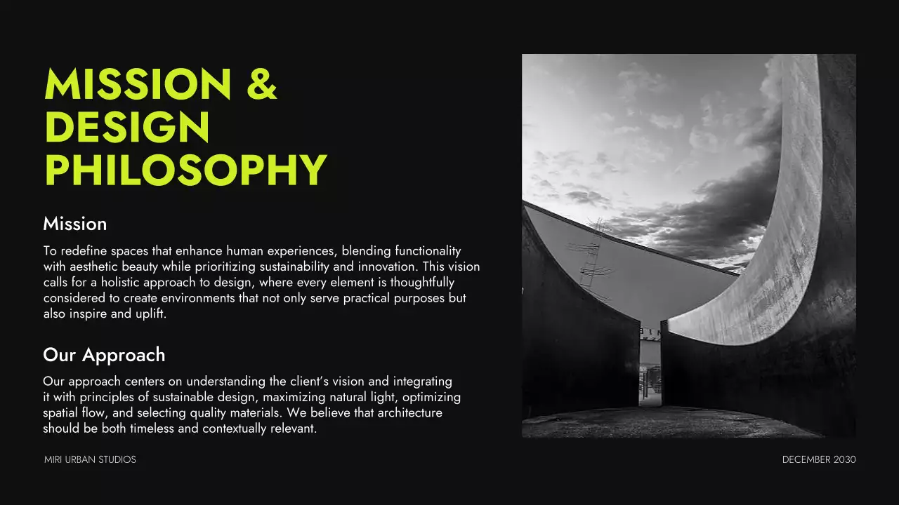 Neon Modern Architecture Portfolio Presentation