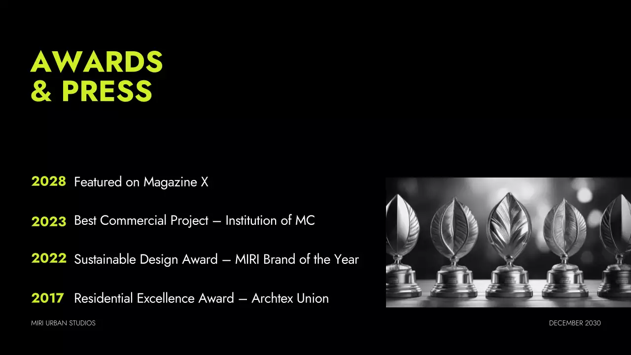 Neon Modern Architecture Portfolio Presentation