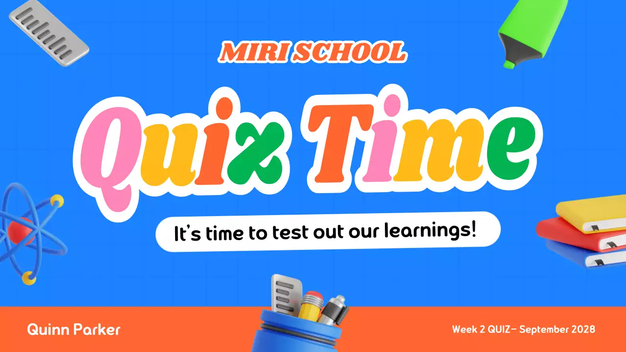 Blue Playful Quiz Announcement Presentation