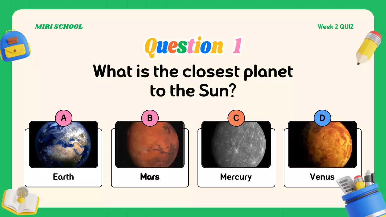 Blue Playful Quiz Announcement Presentation