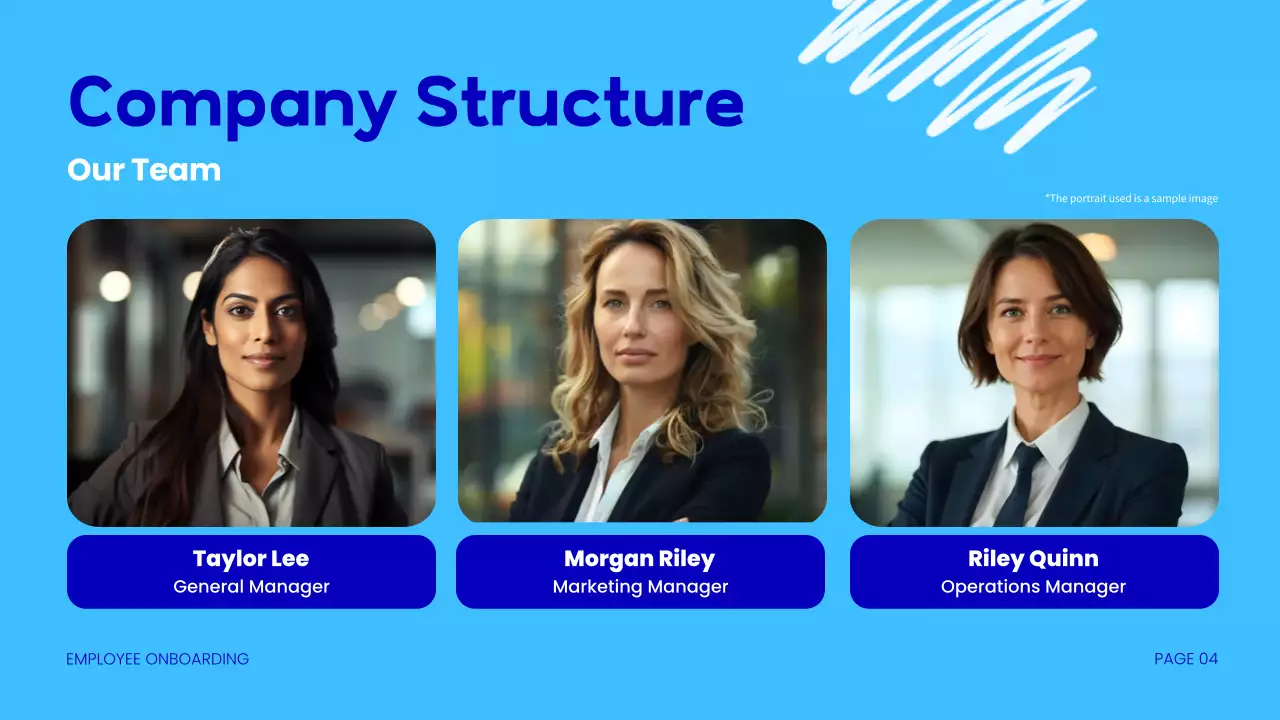 Blue Modern Employee Guide Presentation