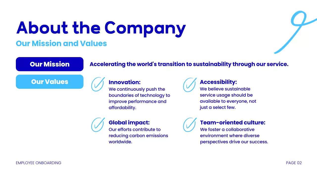 Blue Modern Employee Guide Presentation