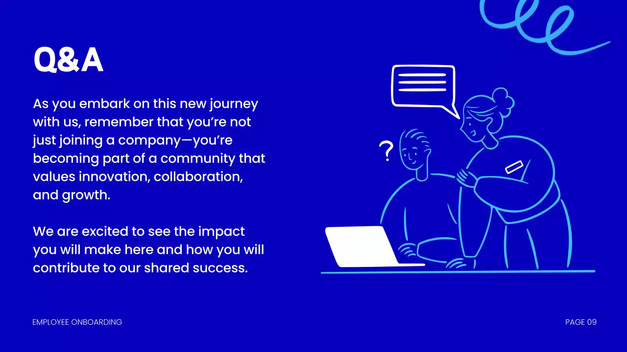 Blue Modern Employee Guide Presentation