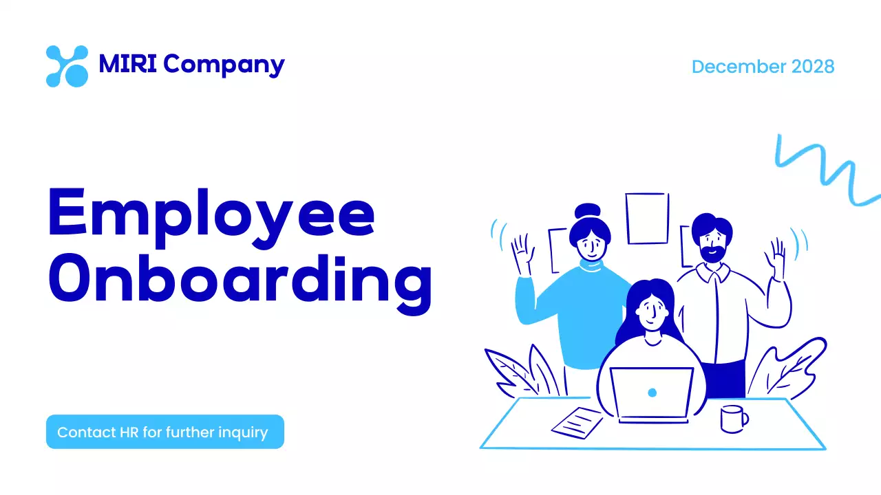 Blue Modern Employee Guide Presentation