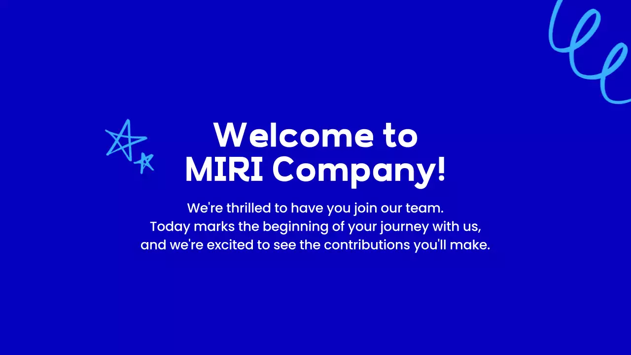 Blue Modern Employee Guide Presentation