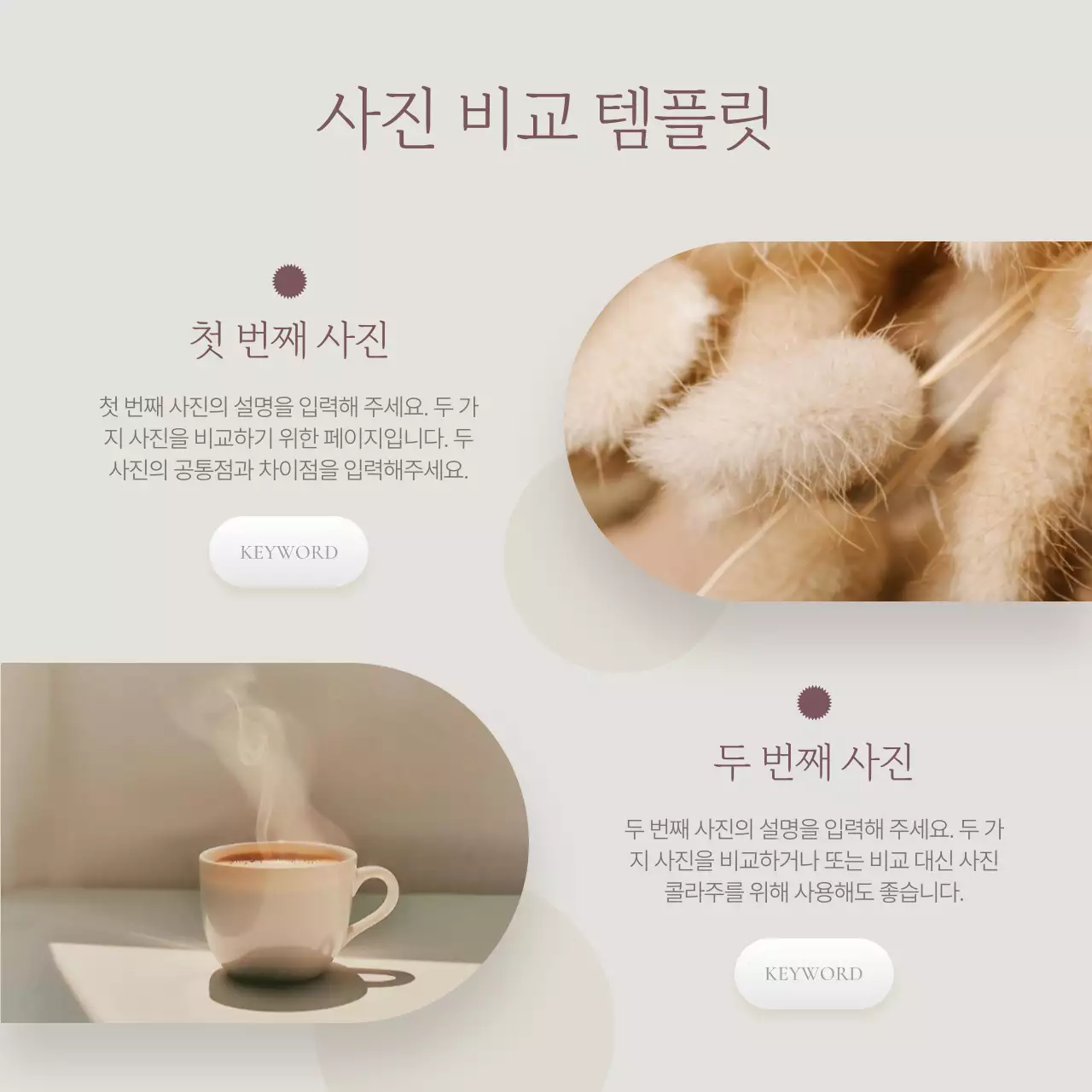 베이지 미니멀 사진 편집 안내