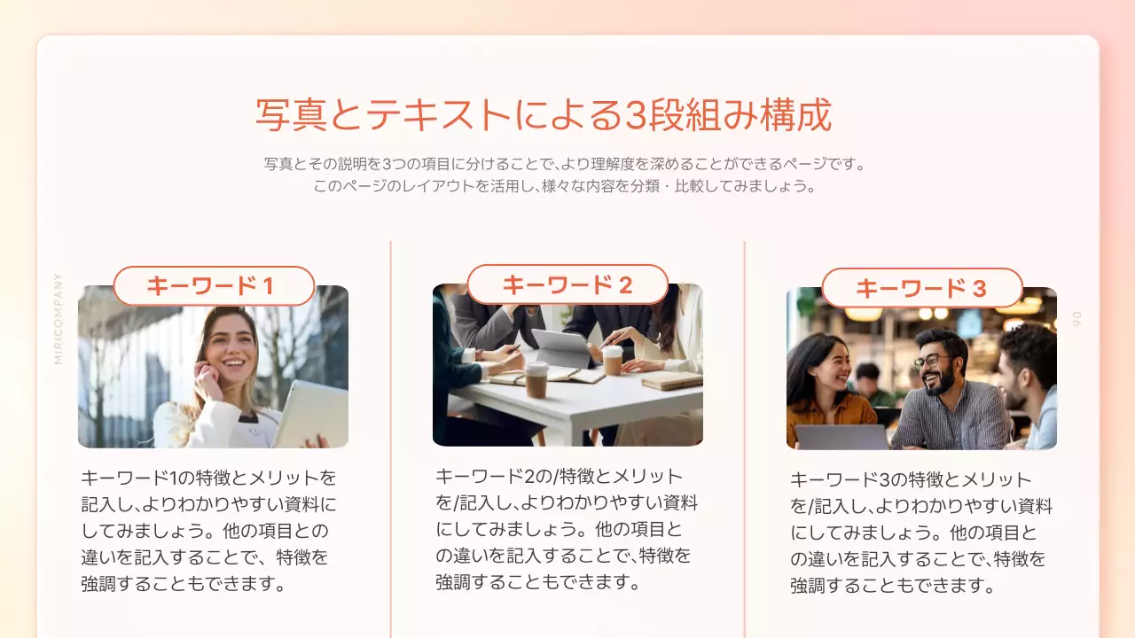 オレンジ シンプル ビジネス プレゼンテーション