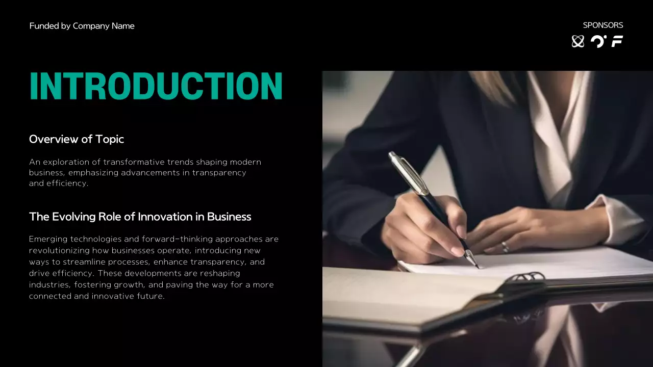 Black Modern Business Presentation