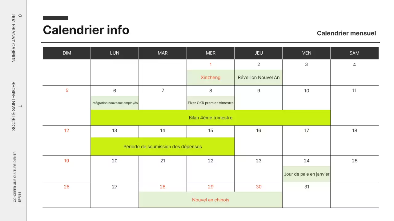 Lettre d'information d'entreprise moderne en noir et blanc