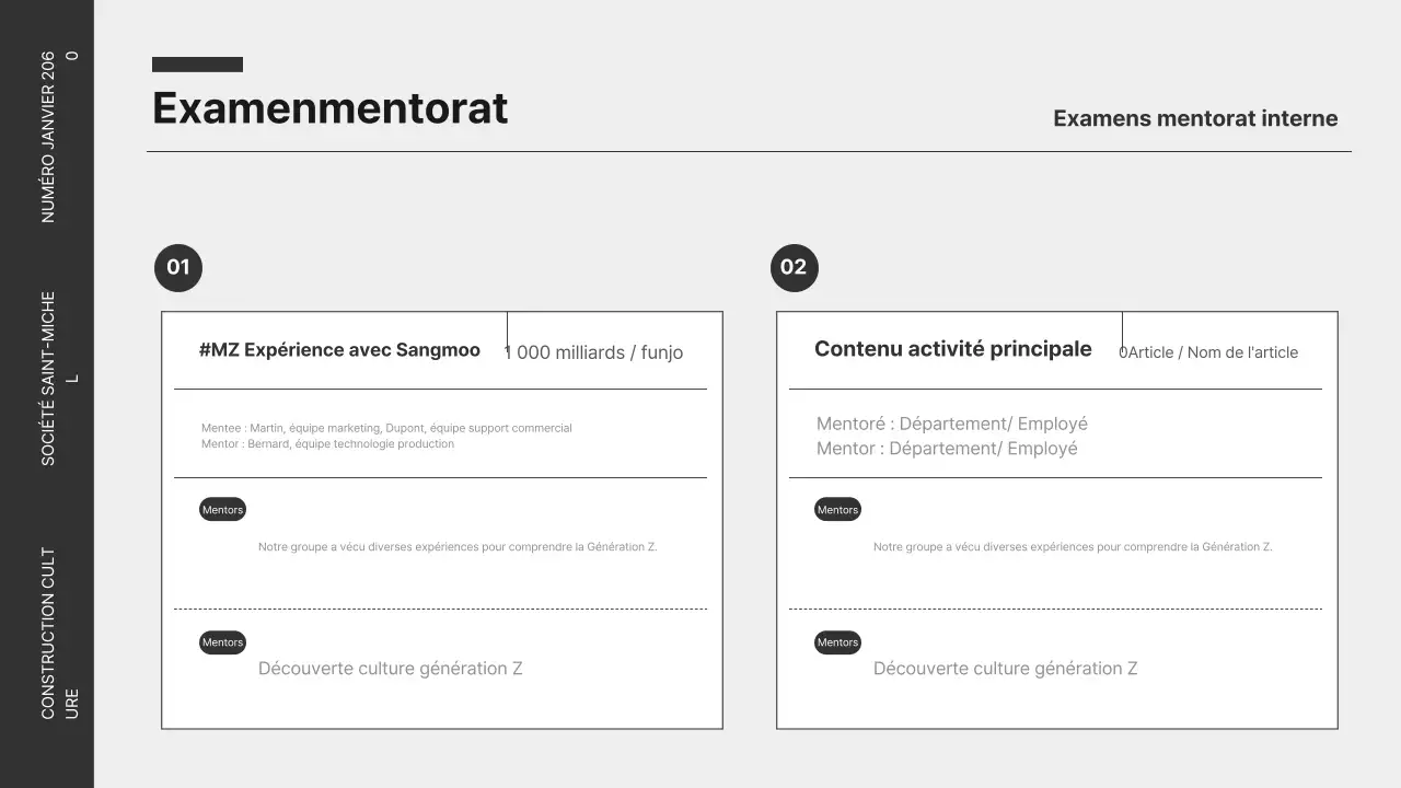 Lettre d'information d'entreprise moderne en noir et blanc