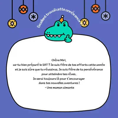 Jolie carte de vœux bleue