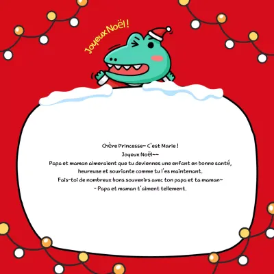 Une carte de Noël rouge et chaleureuse