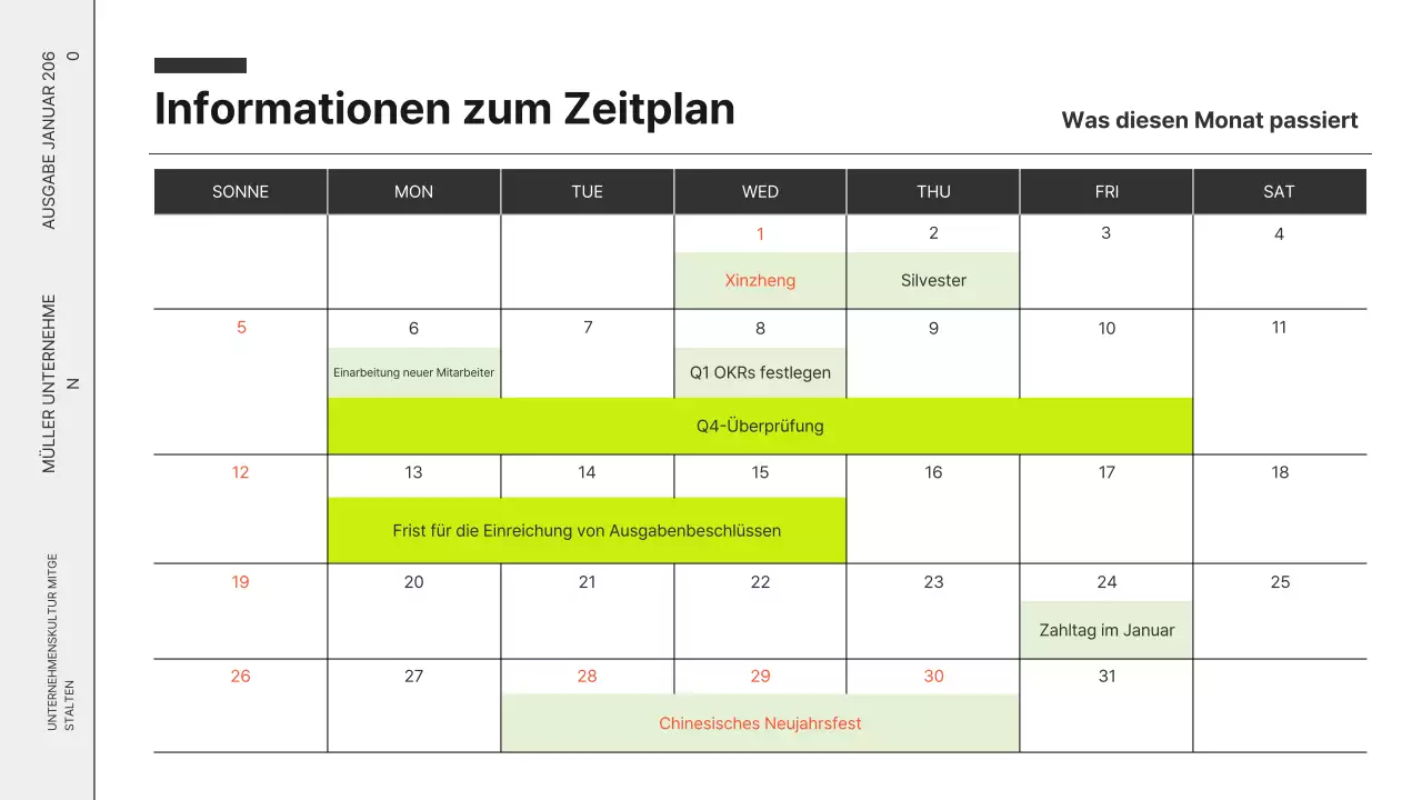 Schwarzer und weißer moderner Corporate Newsletter