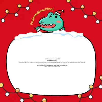 Eine rote gemütliche Weihnachtskarte