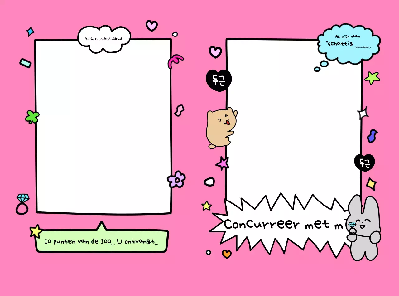 Roze schattige plakbriefjes