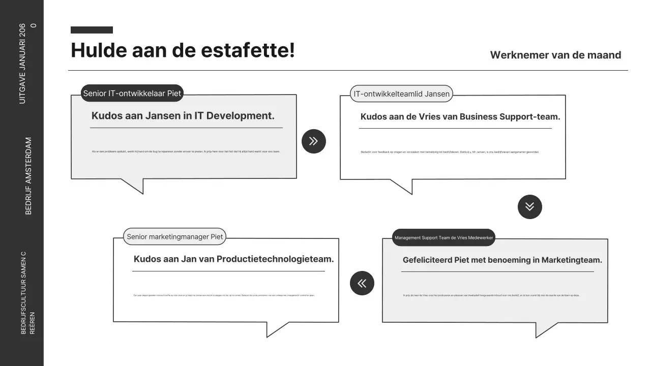 Zwart-wit moderne zakelijke nieuwsbrief