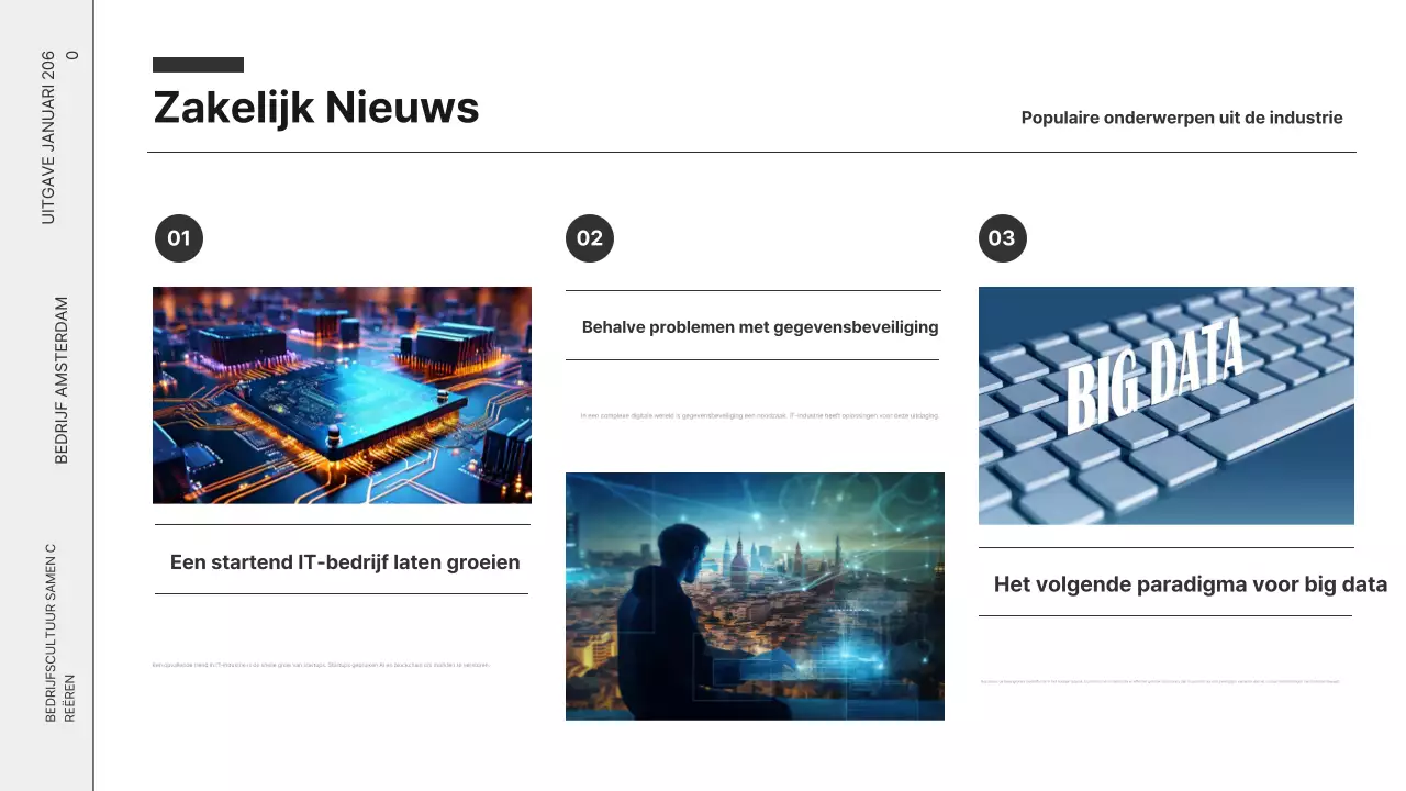 Zwart-wit moderne zakelijke nieuwsbrief