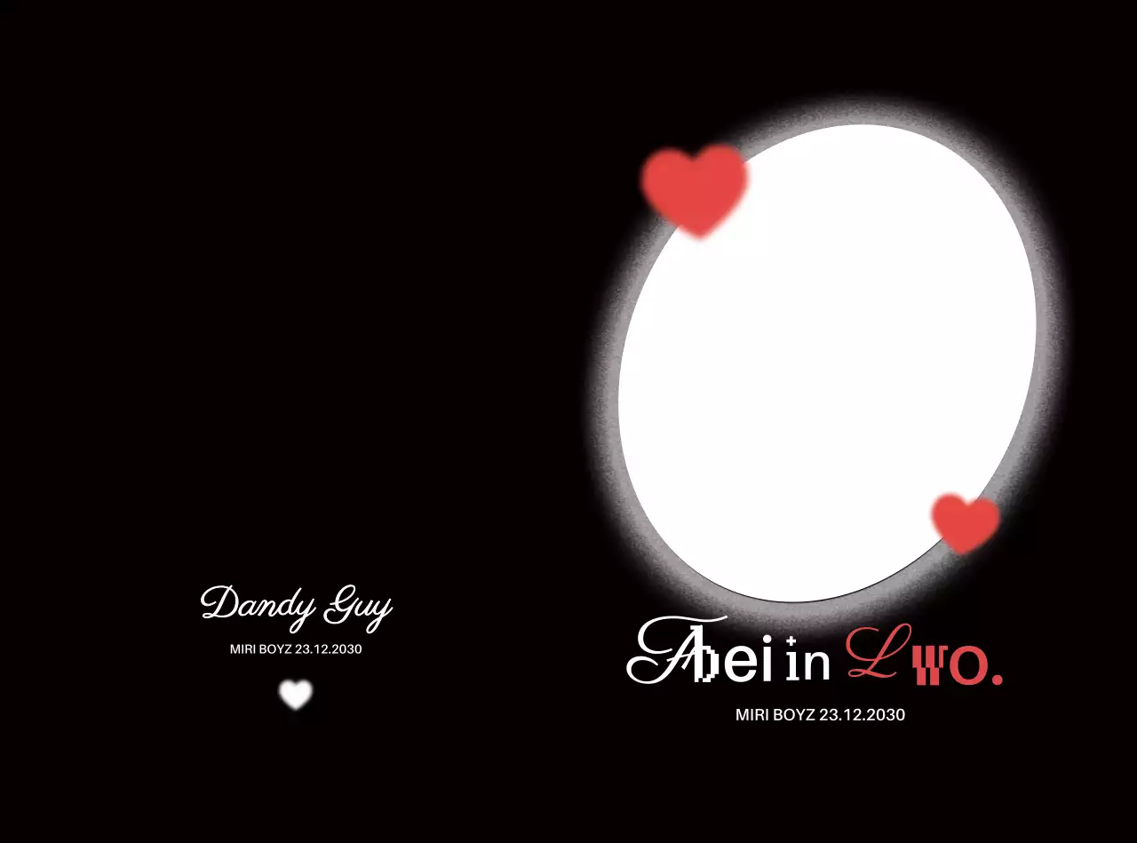 Schwarz Einfache Typografie Design