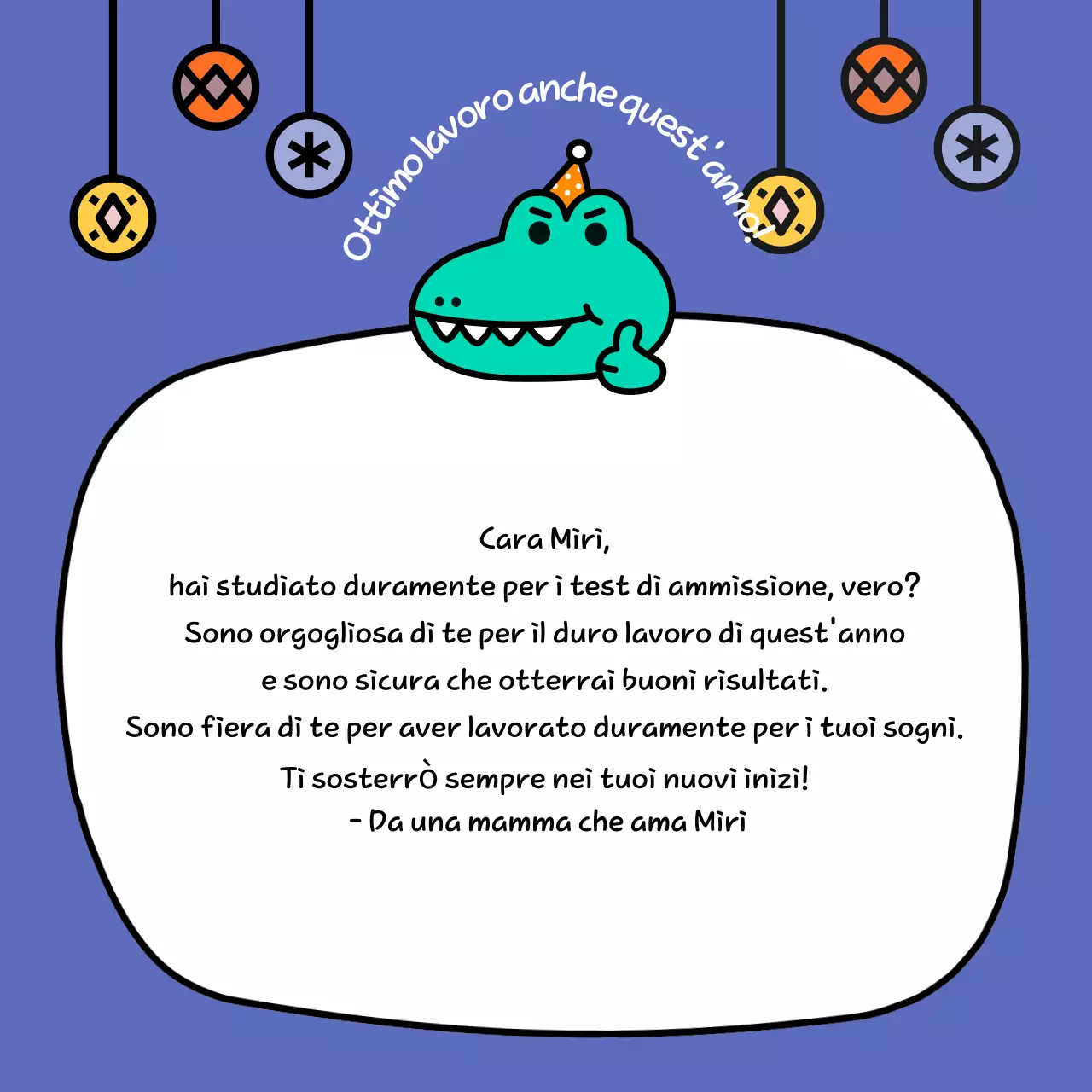 Carino il biglietto d'auguri blu